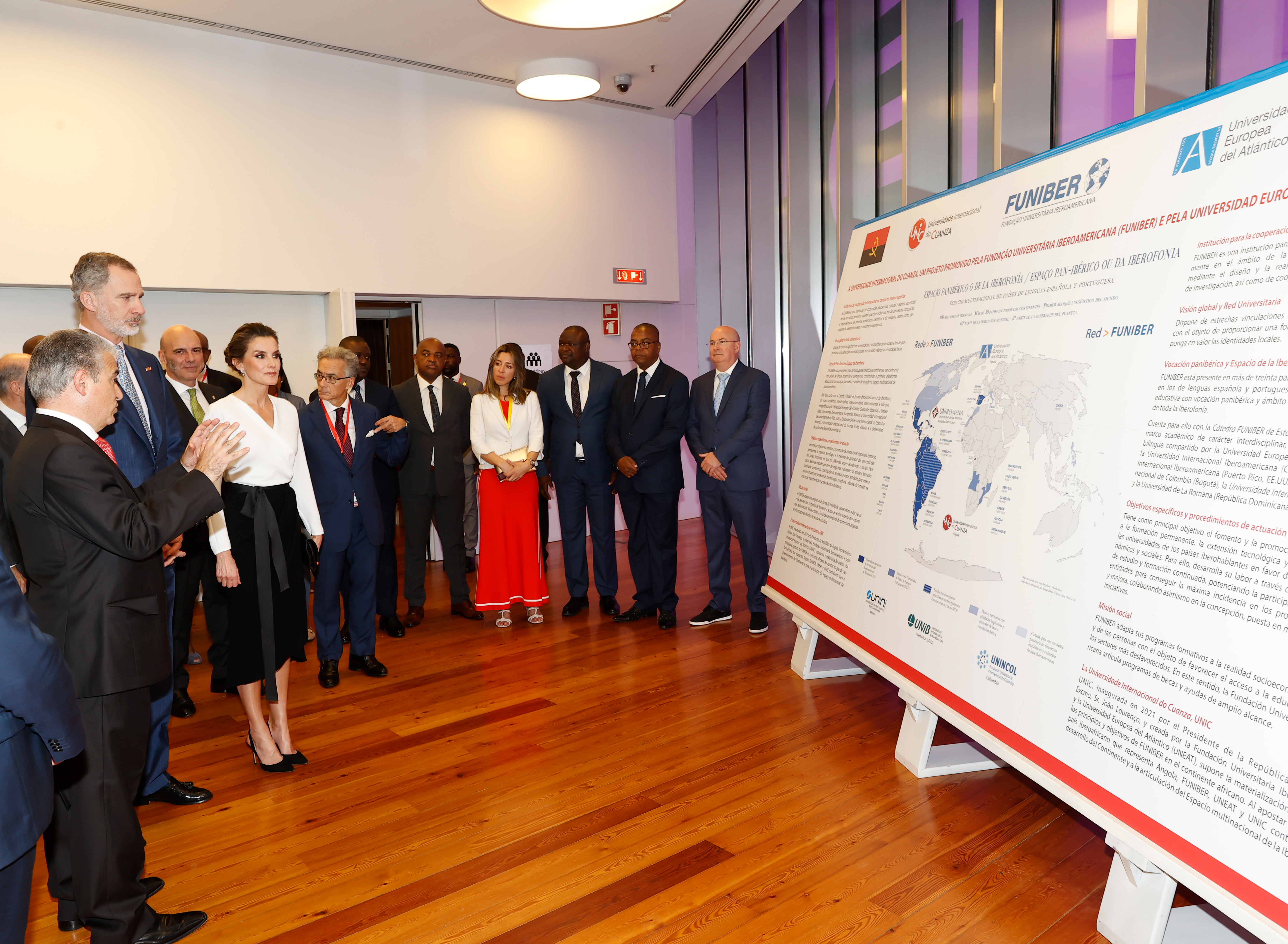 Mapa da FUNIER no Espaço Multinacional da Iberofonia, visita Reis de Espanha a Angola