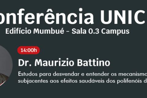 A UNIC organiza conferência com o Dr. Maurizio Battino, sobre os mecanismos moleculares subjacentes aos efeitos saudáveis dos polifenóis dietéticos