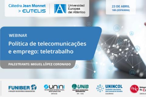 webinar "Política de telecomunicações e emprego: teletrabalho".